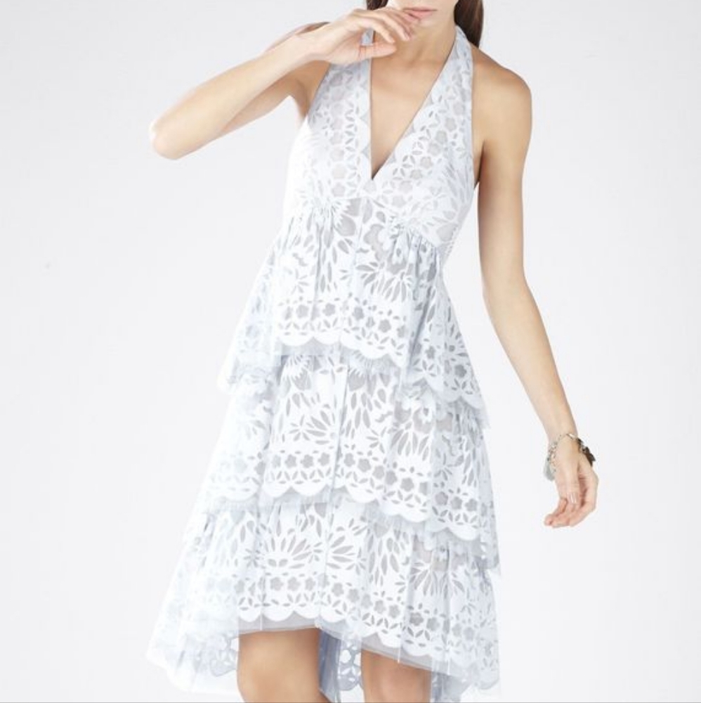 BCBG Jessika Tiered Halter dress